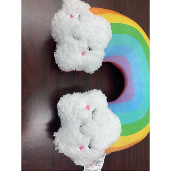 NWT Rainbow with Clouds Neck Pillow #1 - Picture 2 of 5
